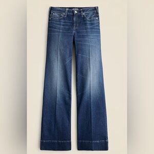 J Crew Denim Trouser with Wide Cuff, Dark Wash w/ wide hem, size 27